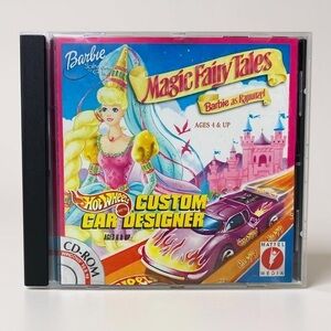 Vintage Barbie as Rapunzel & Hot Wheels Custom Car Designer‎ PC CD-ROM Game 1999